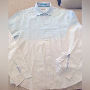 Tommy Bahama Long-sleeve Blue to White Shirt